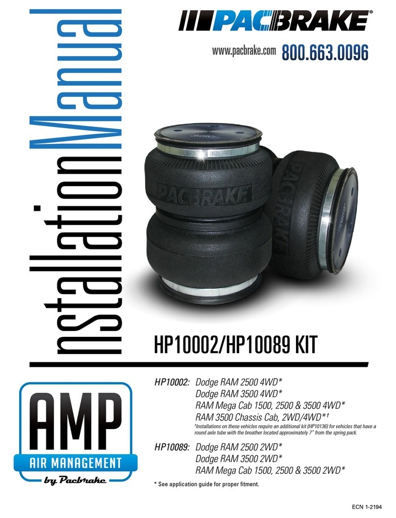 Pacbrake HP10089 KIT instruction manual