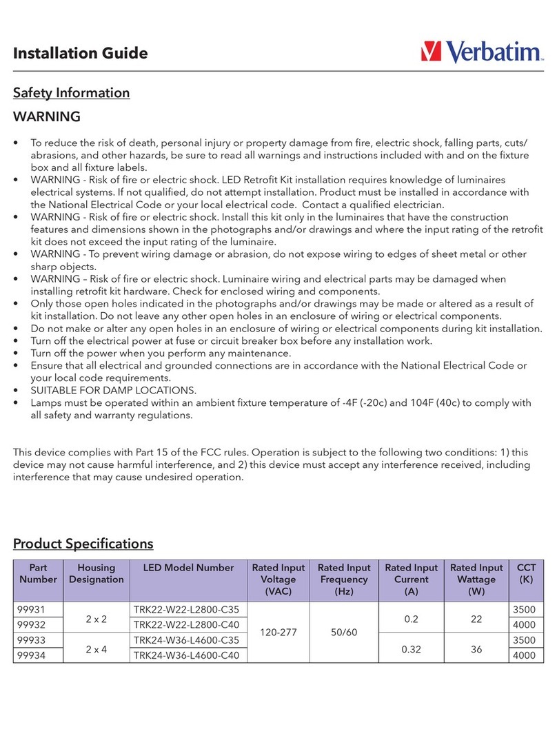 Verbatim TRK24-W36-L4600-C35 installation guide