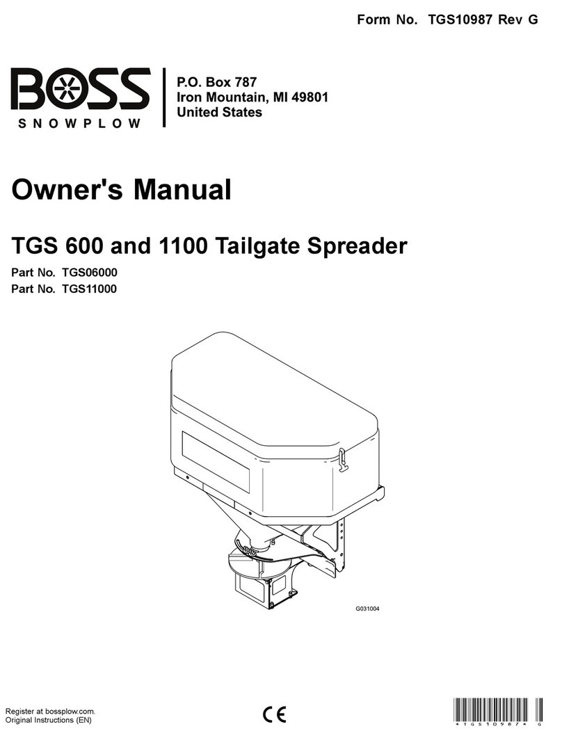 Boss Snowplow TGS 600 owner's manual