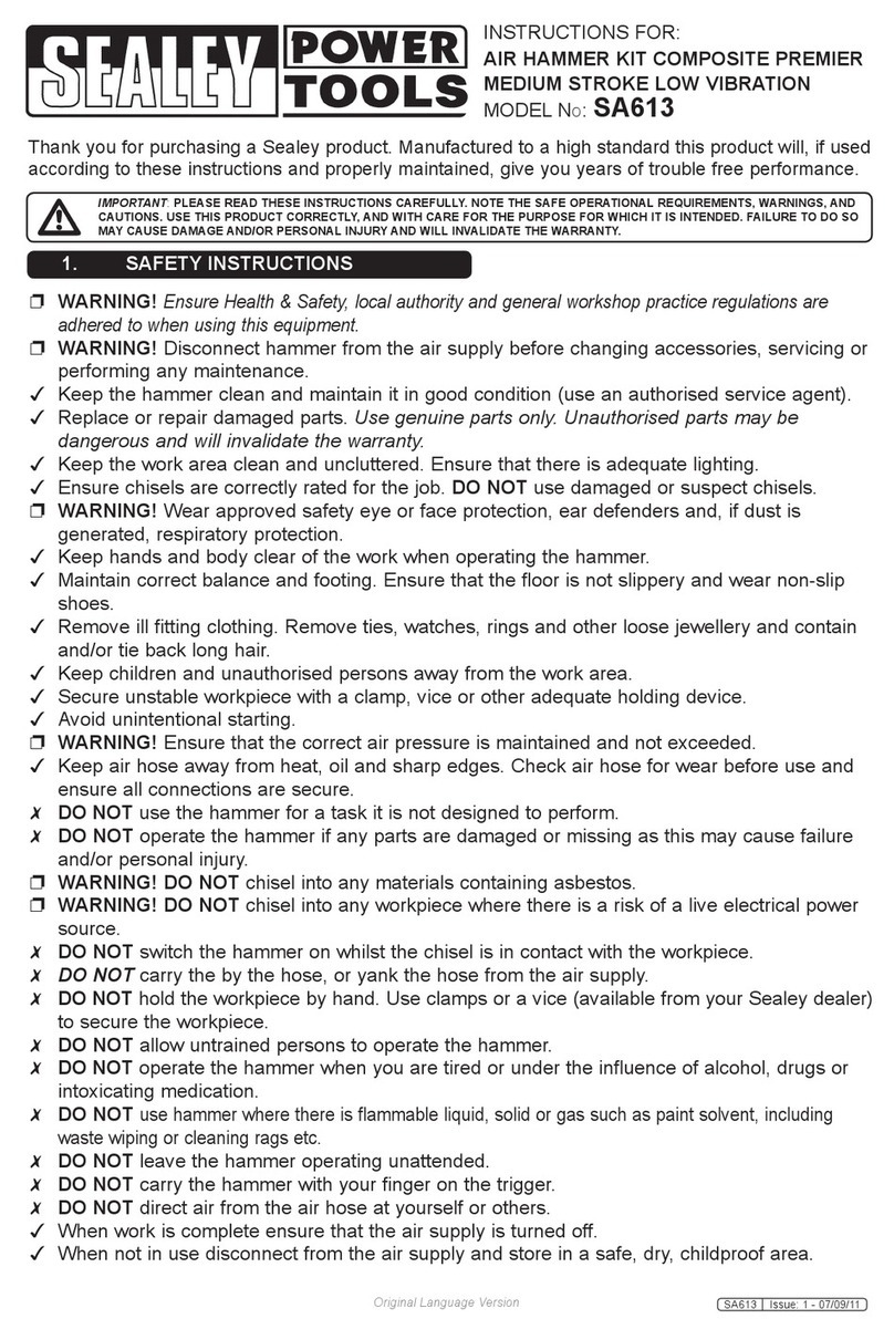 Sealey SA613 instructions