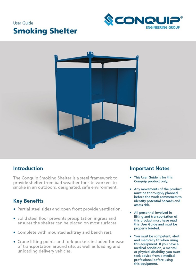 Conquip Smoking Shelter SS901AA-07200 User manual Conquip Smoking Shelter SS901AA-07200 User manual
