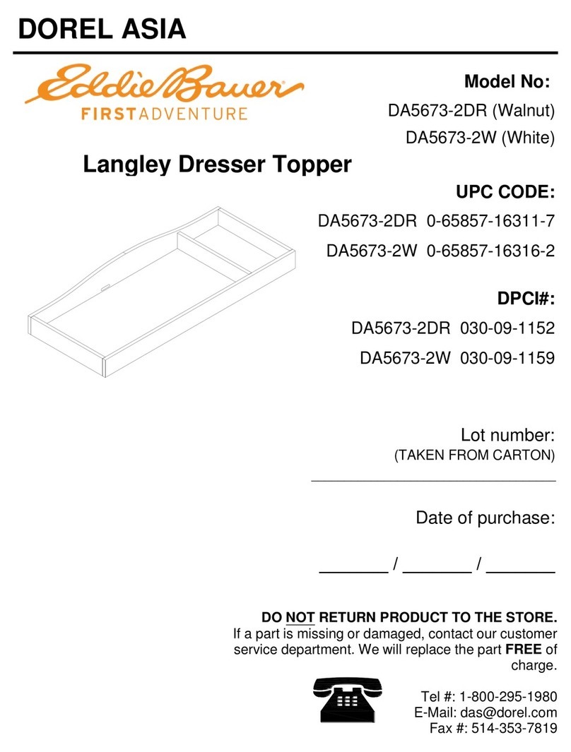 Eddie Bauer Langley Dresser Topper DA5673-2DR Assembly manual Eddie Bauer Langley Dresser Topper DA5673-2DR Assembly manual