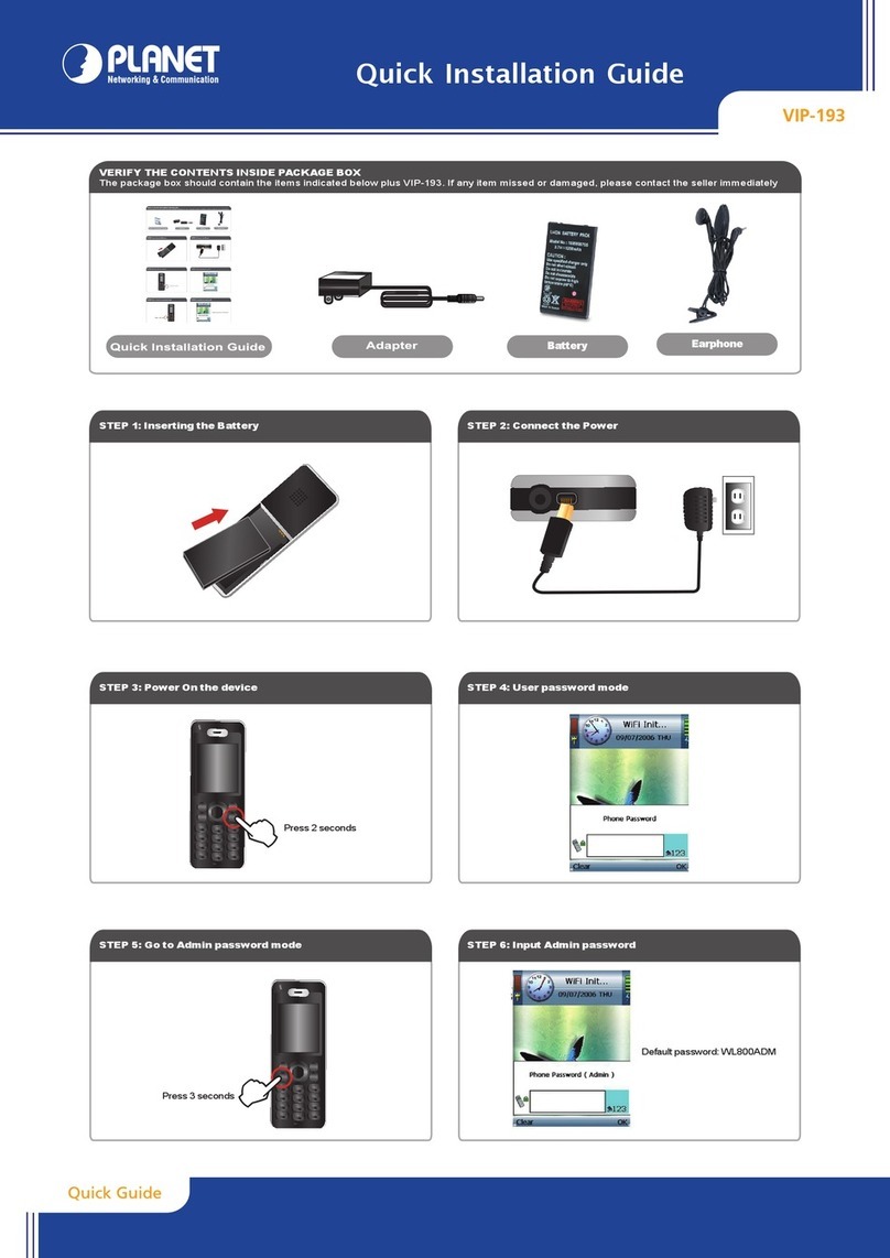 Planet VIP-193 Quick installation guide