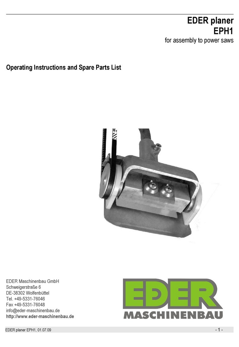 EDER EPH1 Operating instructions and spare parts list