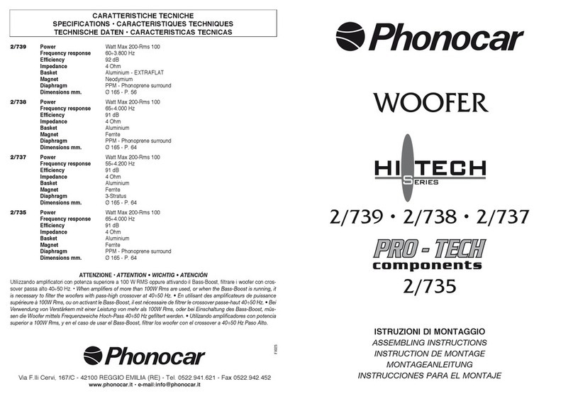 Phonocar 2/735 Assembling instructions