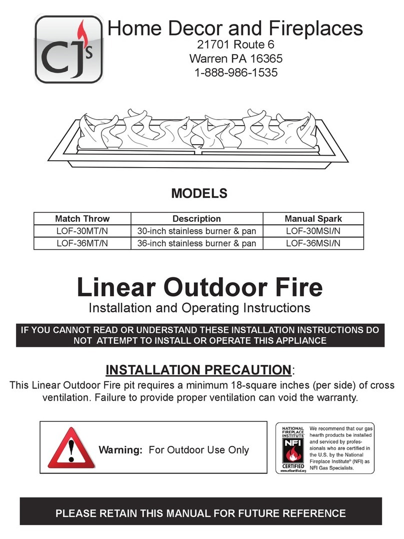 Firegear LOF-30MSI/N Installation and operating instructions Firegear LOF-30MSI/N Installation and operating instructions