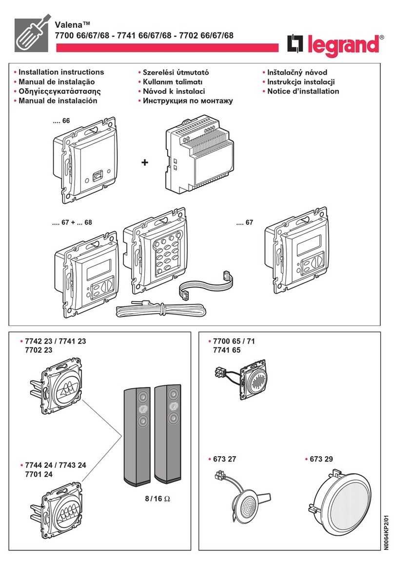 LEGRAND Valena 7700 66 installation instructions