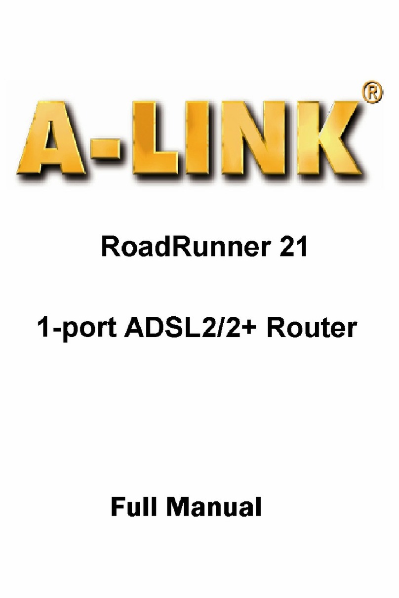 Alink RoadRunner 21 Installation instructions