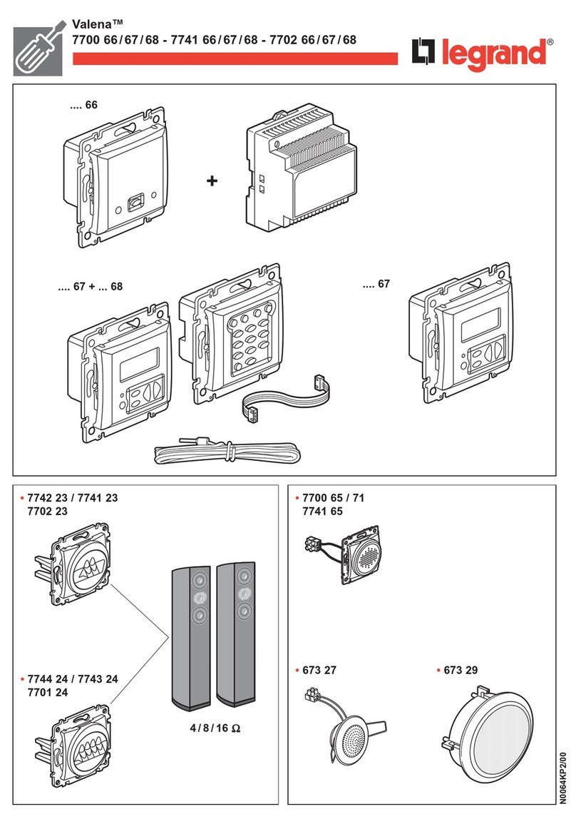 LEGRAND Valena 7700 66 installation instructions