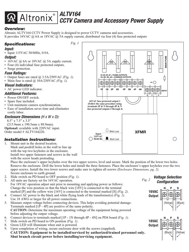 Altronix ALTV164 User manual