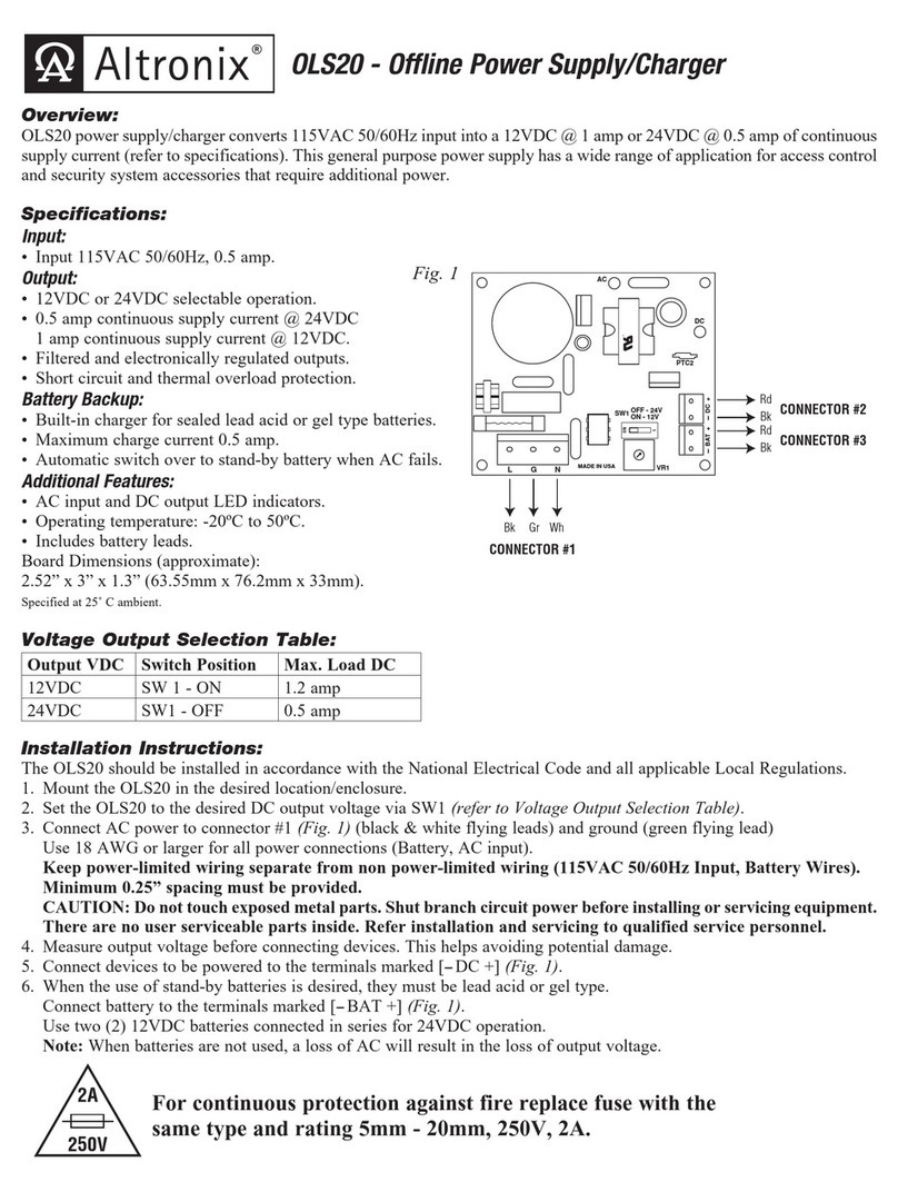 Altronix OLS20 User manual Altronix OLS20 User manual