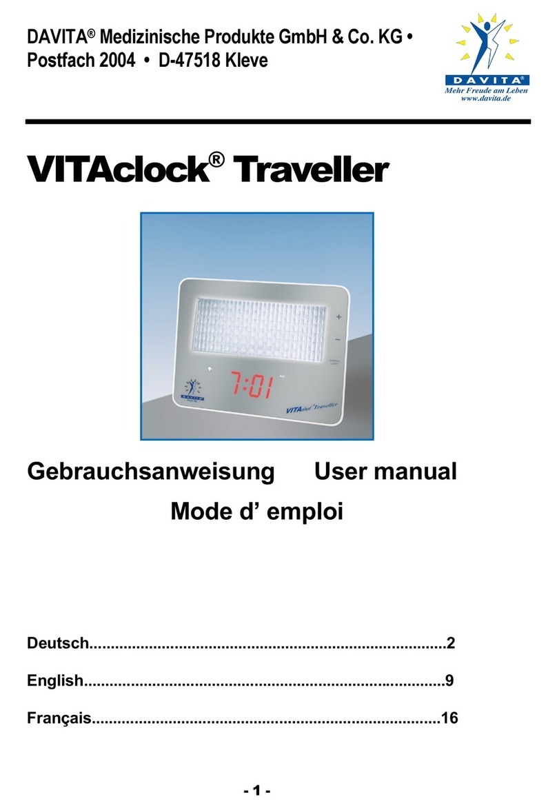 Davita VITAclock Traveller User manual