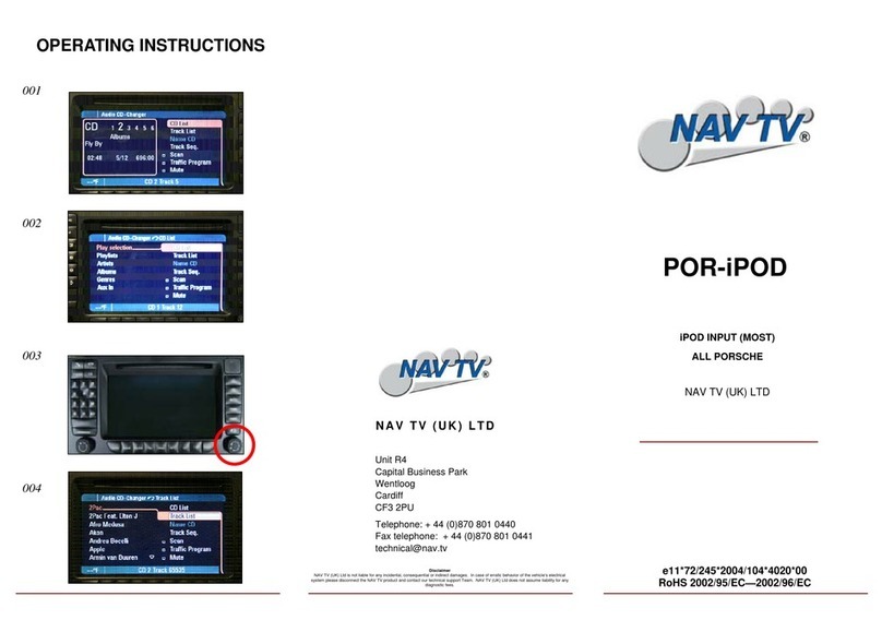 Nav TV POR-iPOD User manual