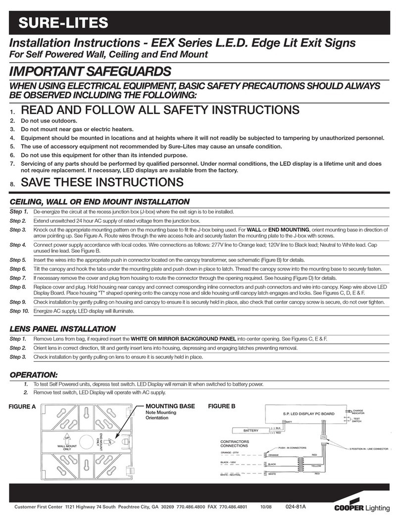 Sure-Lites EEX Series installation instructions
