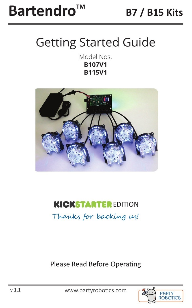 Party Robotics Bartendro B107V1 Started guide