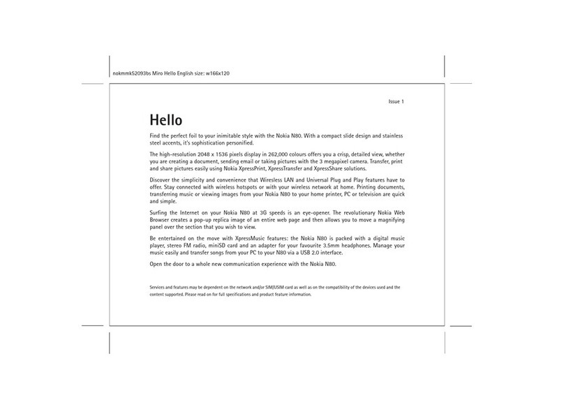 Nokia N 80 User manual