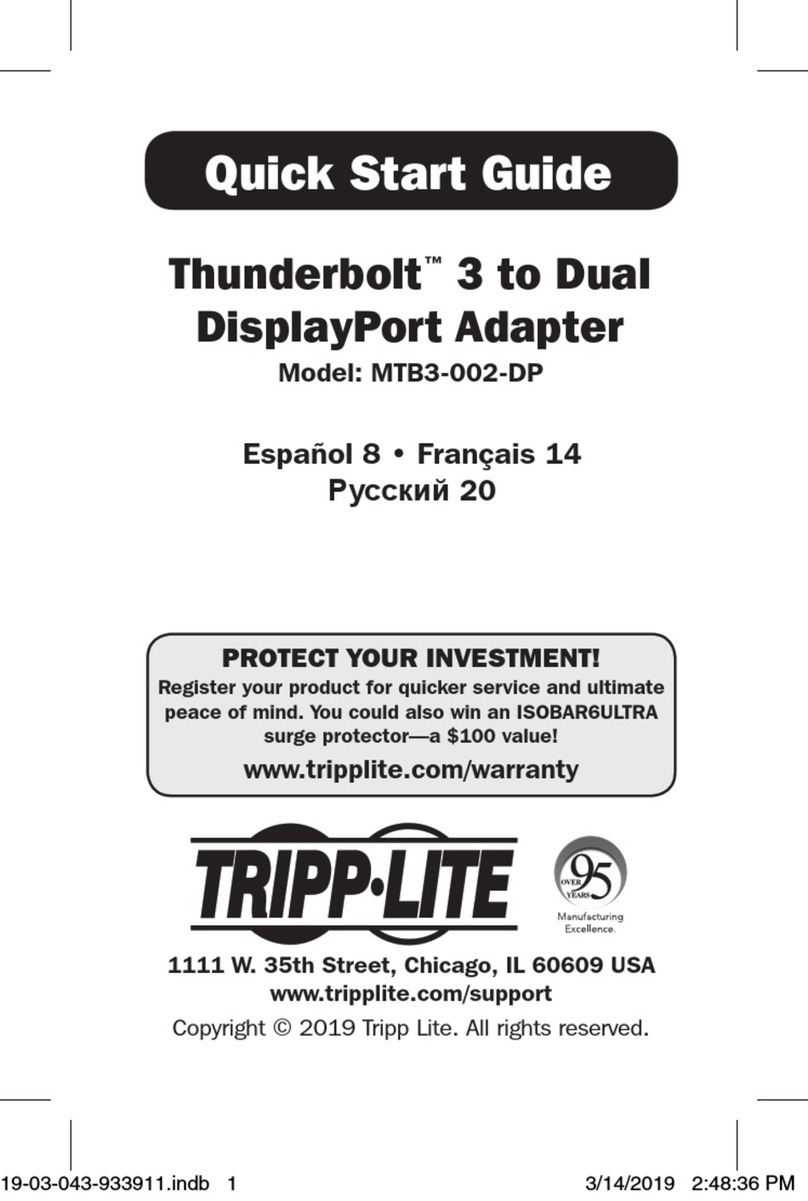 Tripp Lite MTB3-002-DP quick start guide