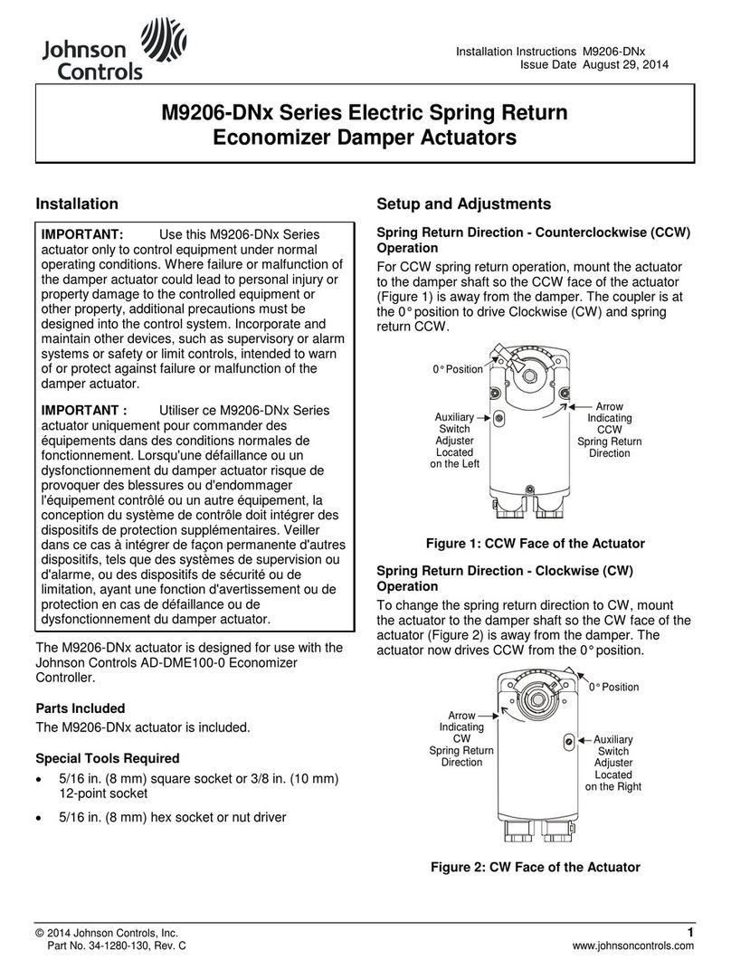 Johnson Controls M9206-DN Series User manual