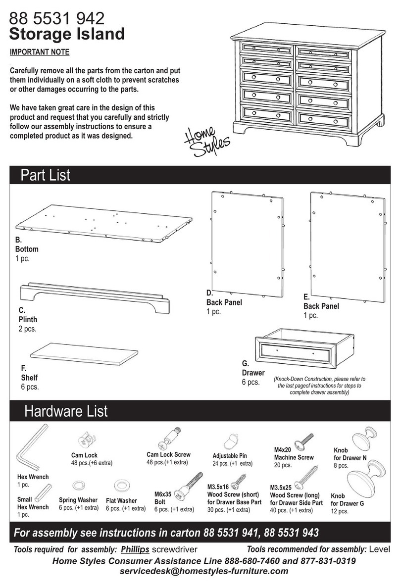 Home Styles 88 5531 942 Assembly manual Home Styles 88 5531 942 Assembly manual
