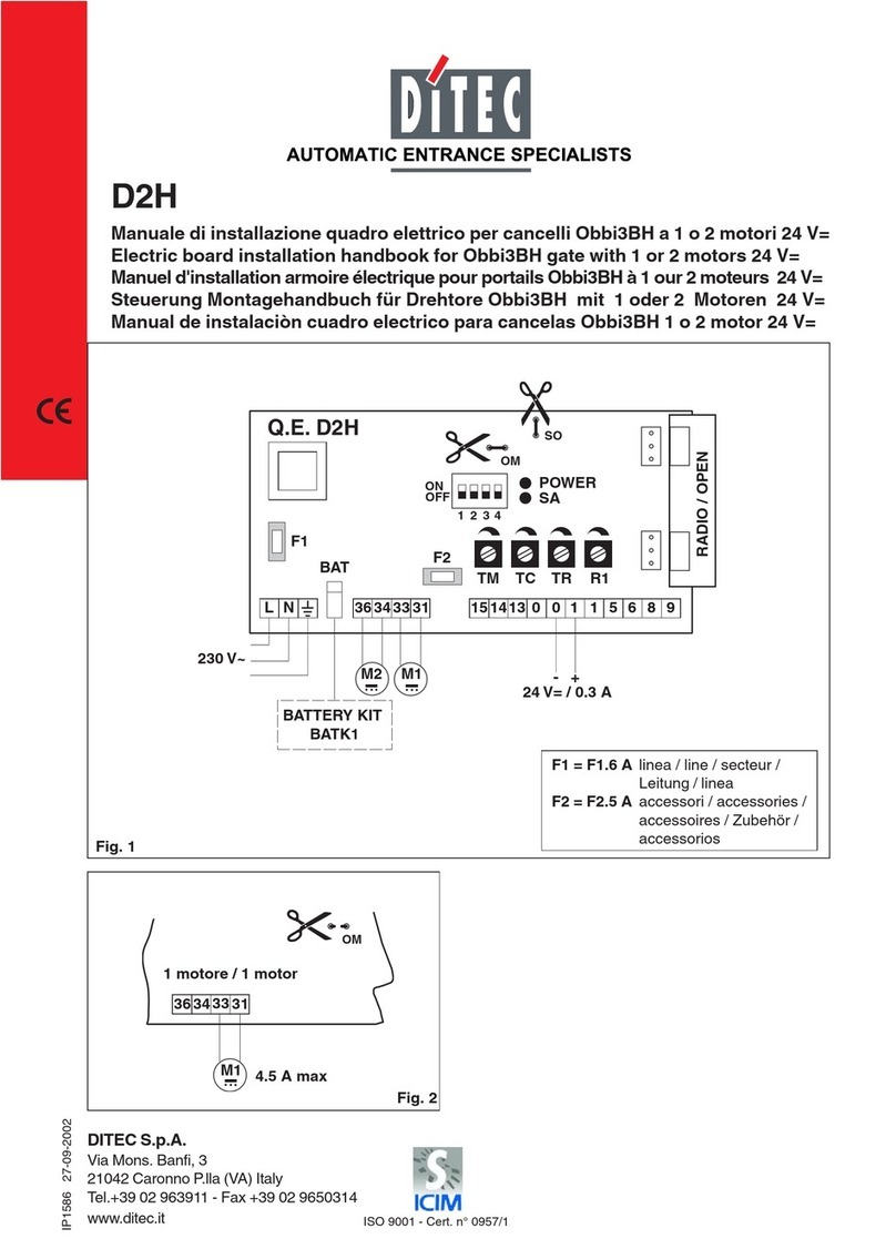 DITEC D2H User manual