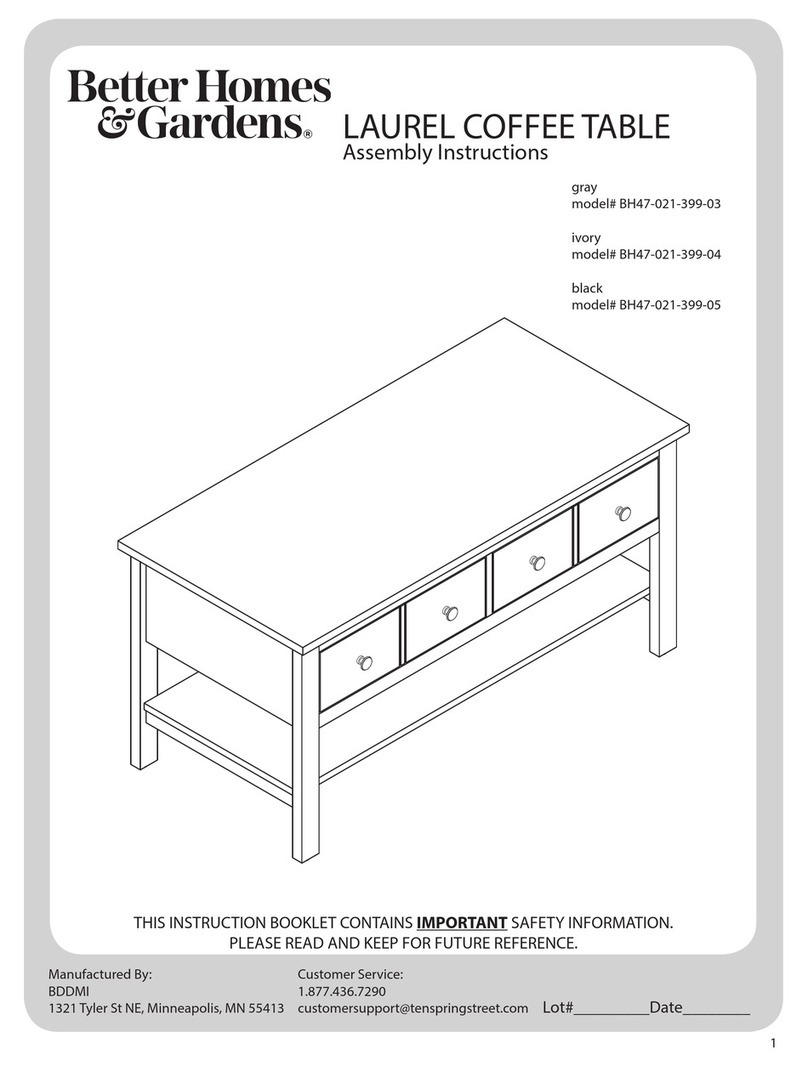 Better Homes and Gardens BH47-021-399-03 Assembly instructions