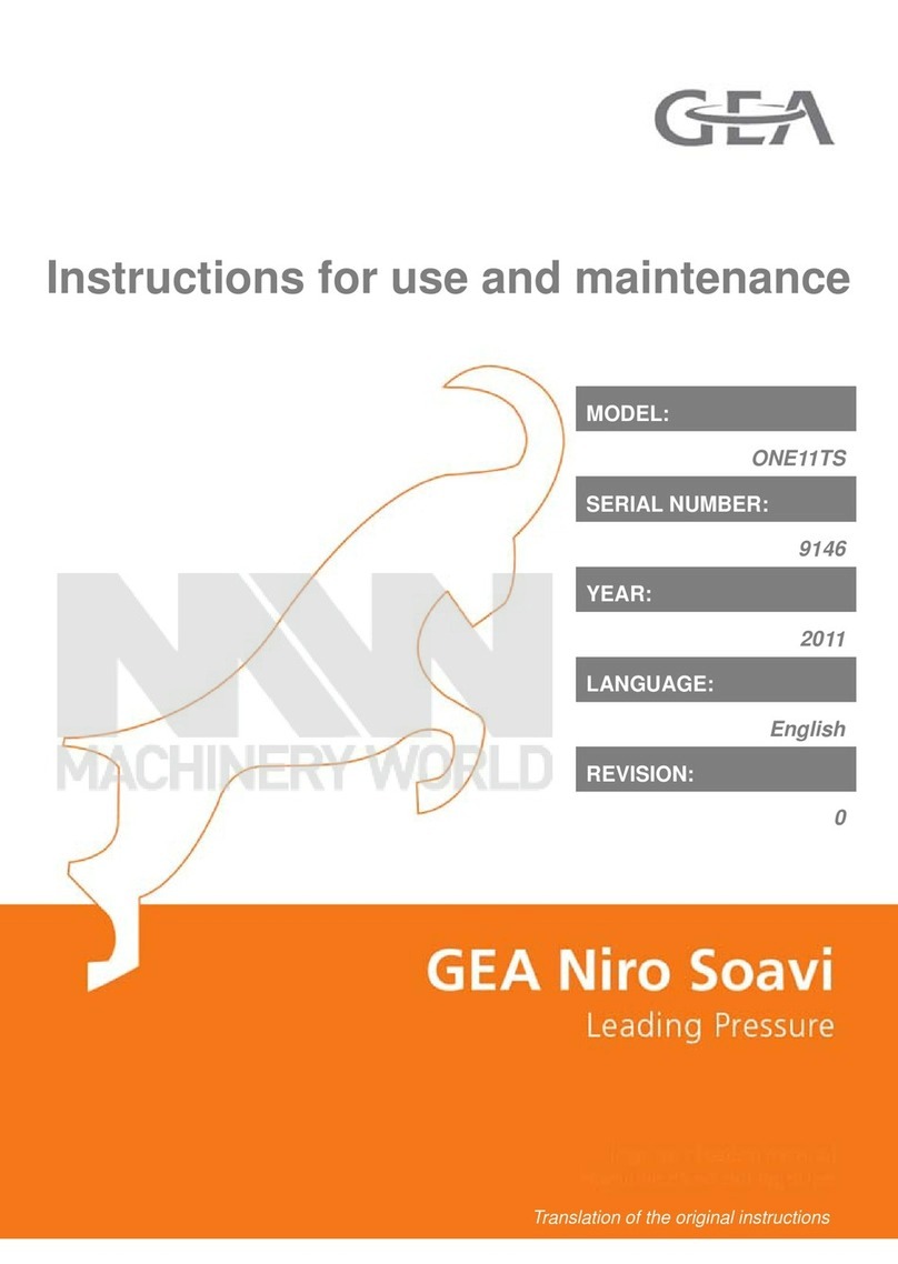 GEA ONE 11TS Instructions for use and maintenance
