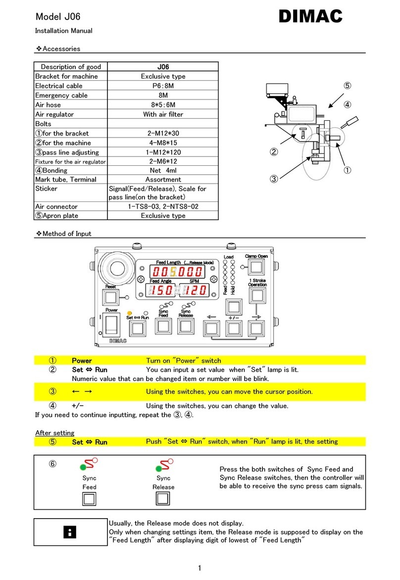 Dimac J06 installation manual