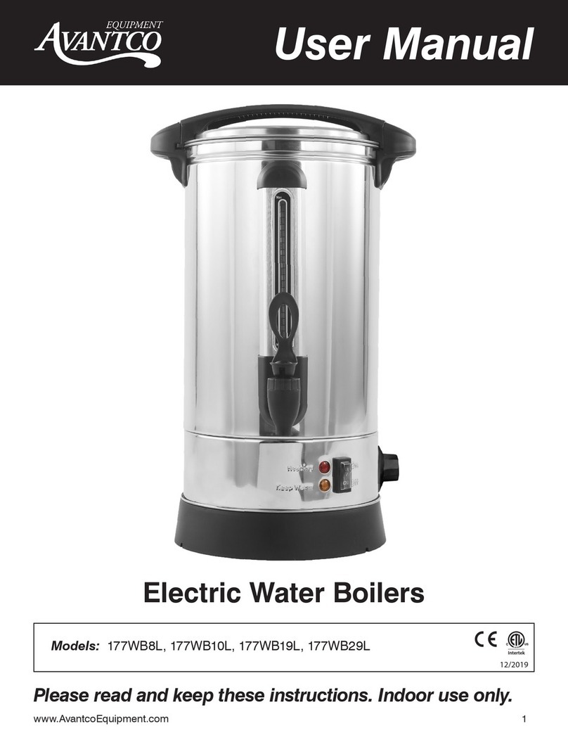 Avantco 177WB8L user manual