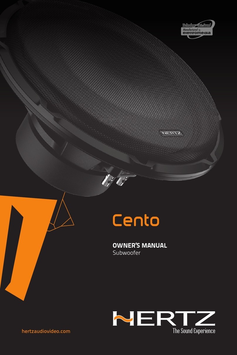 Hertz Cento Series owner's manual
