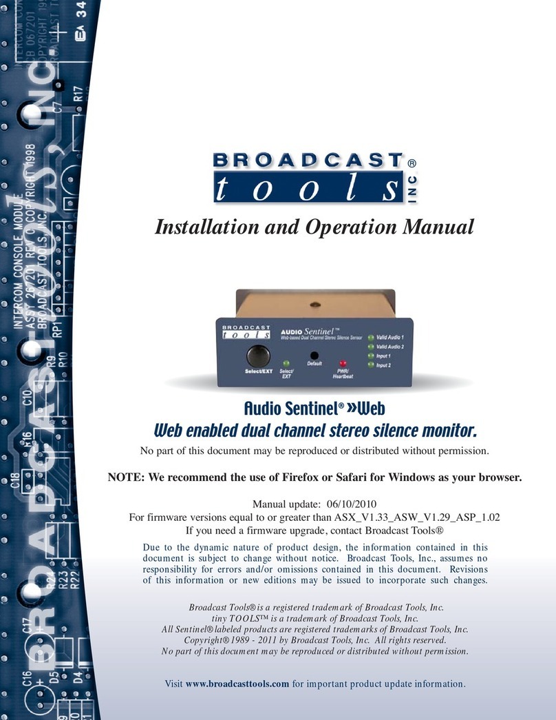 Broadcast Tools Audio Sentinel Web User manual