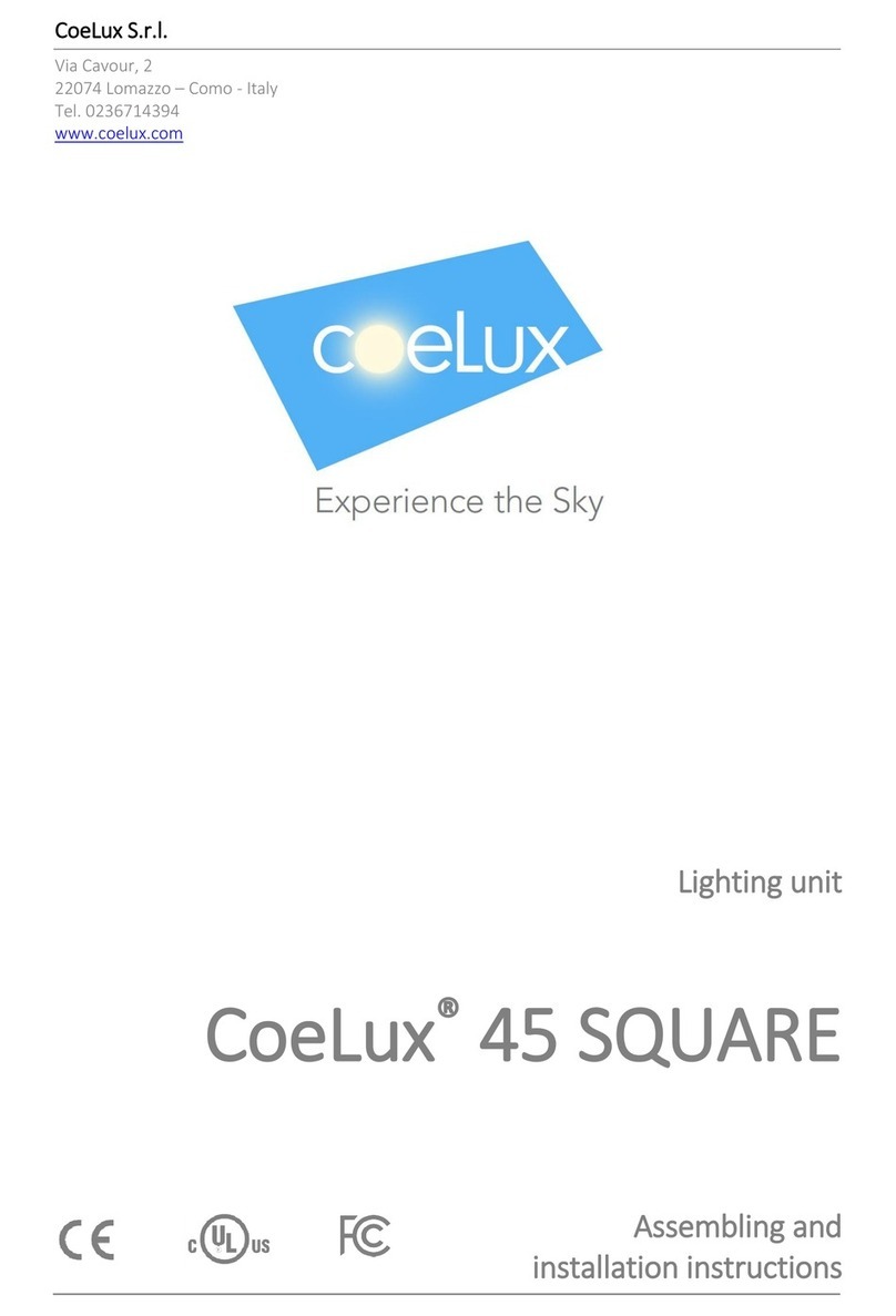 CoeLux 45 SQUARE Assembling and Installation Instructions