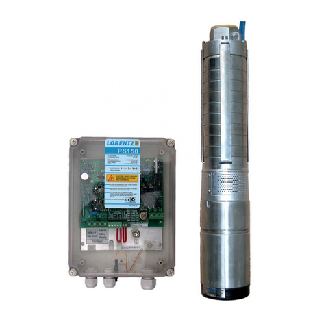 Lorentz PS150 Series INSTRUCTIONS FOR INSTALLATION OPERATION SERVICE Lorentz PS150 Series INSTRUCTIONS FOR INSTALLATION OPERATION SERVICE