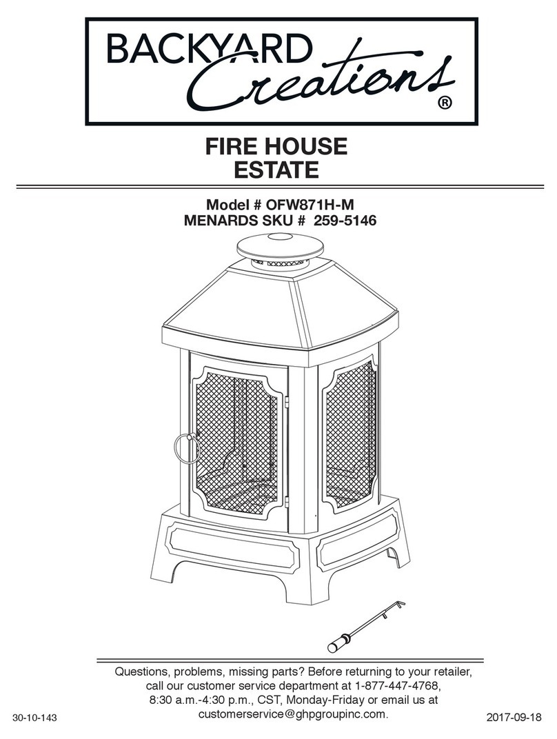 Backyard Creations OFW871H-M Assembly instructions