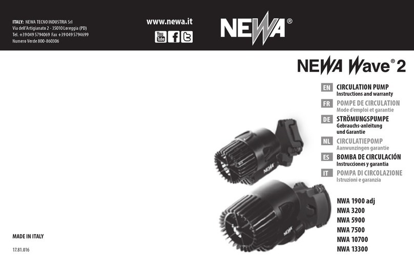 Newa Wave 2 NWA 1900 adj Instructions and warranty