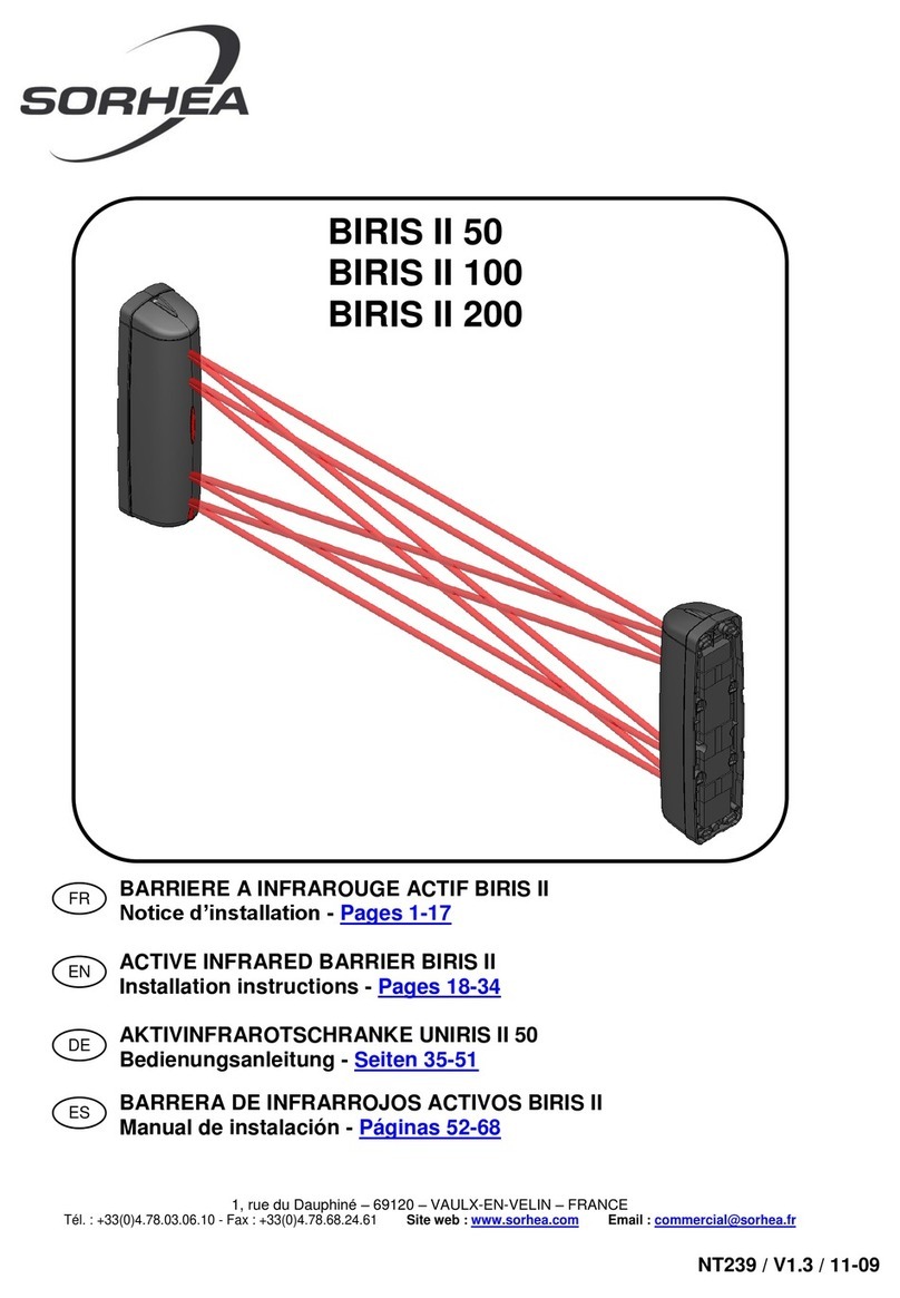 SORHEA BIRIS II 50 installation instructions