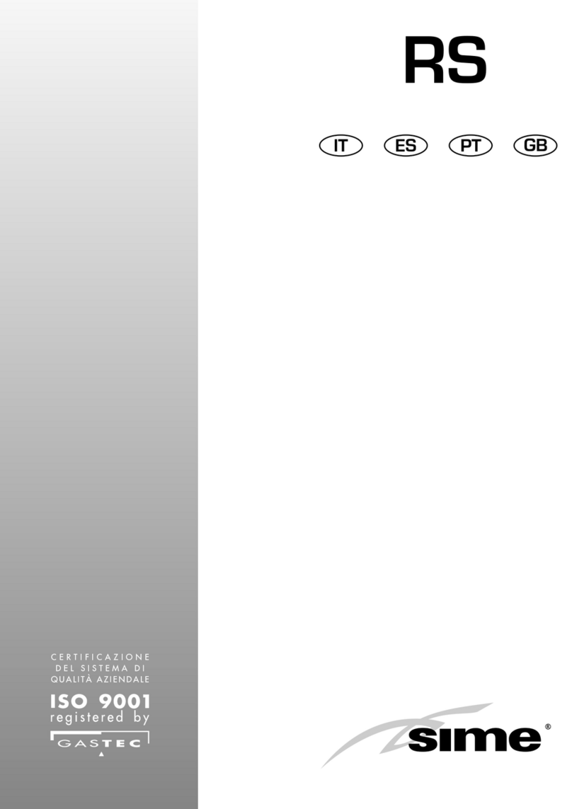Sime RS Series User manual