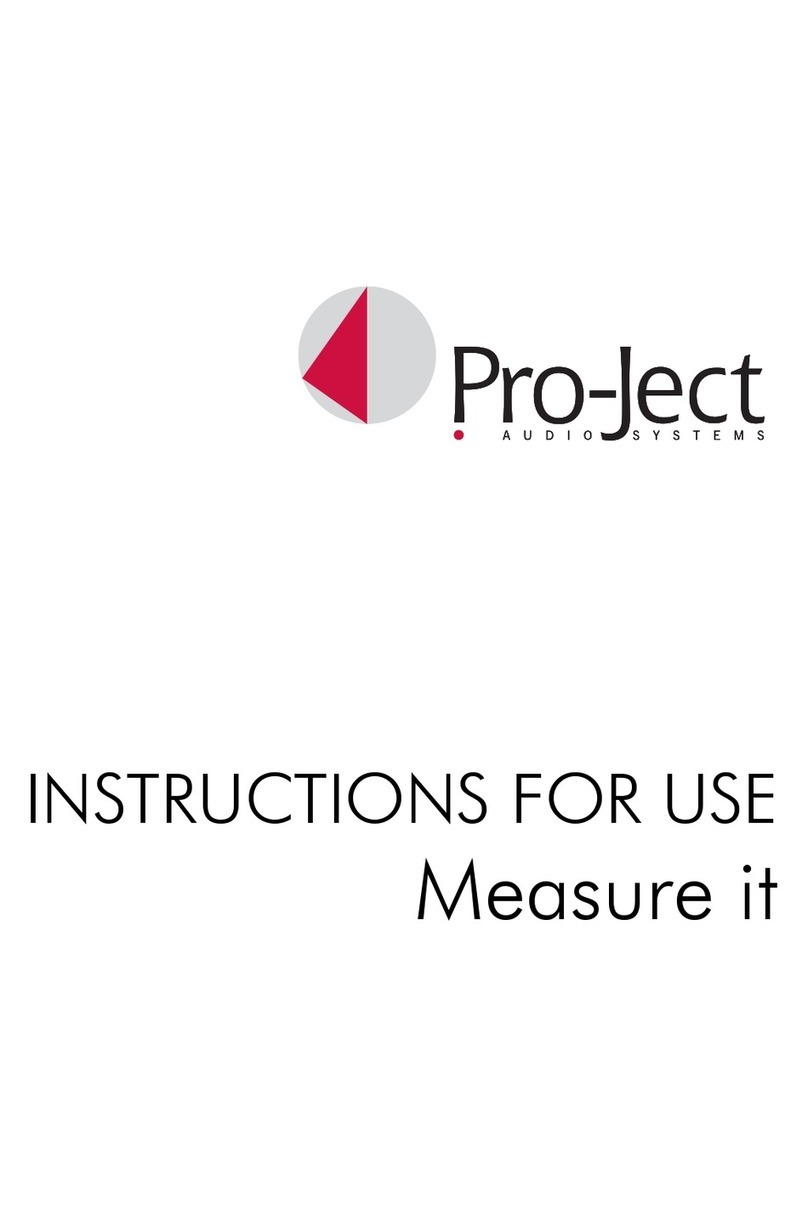 Pro-Ject Audio Systems Measure It Instructions for use