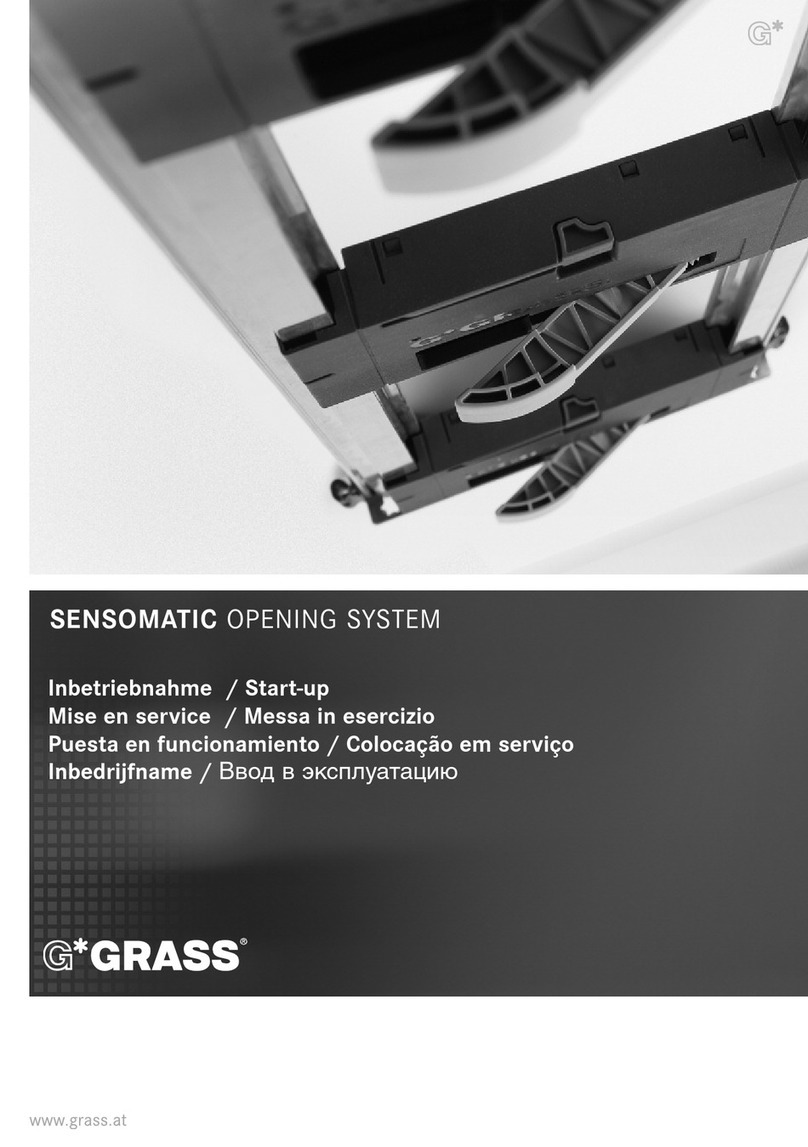 GRASS SENSOMATIC Installation manual