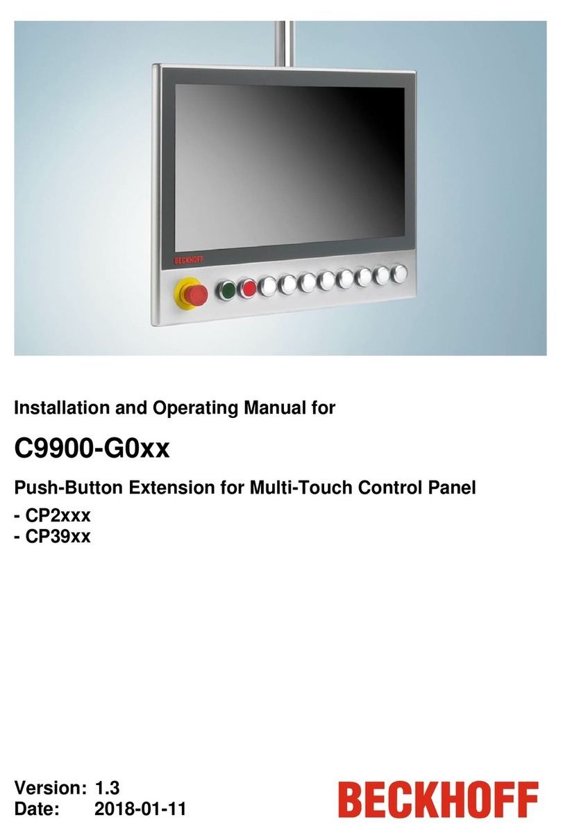 Beckhoff CP2 Series Installation and operating manual Beckhoff CP2 Series Installation and operating manual