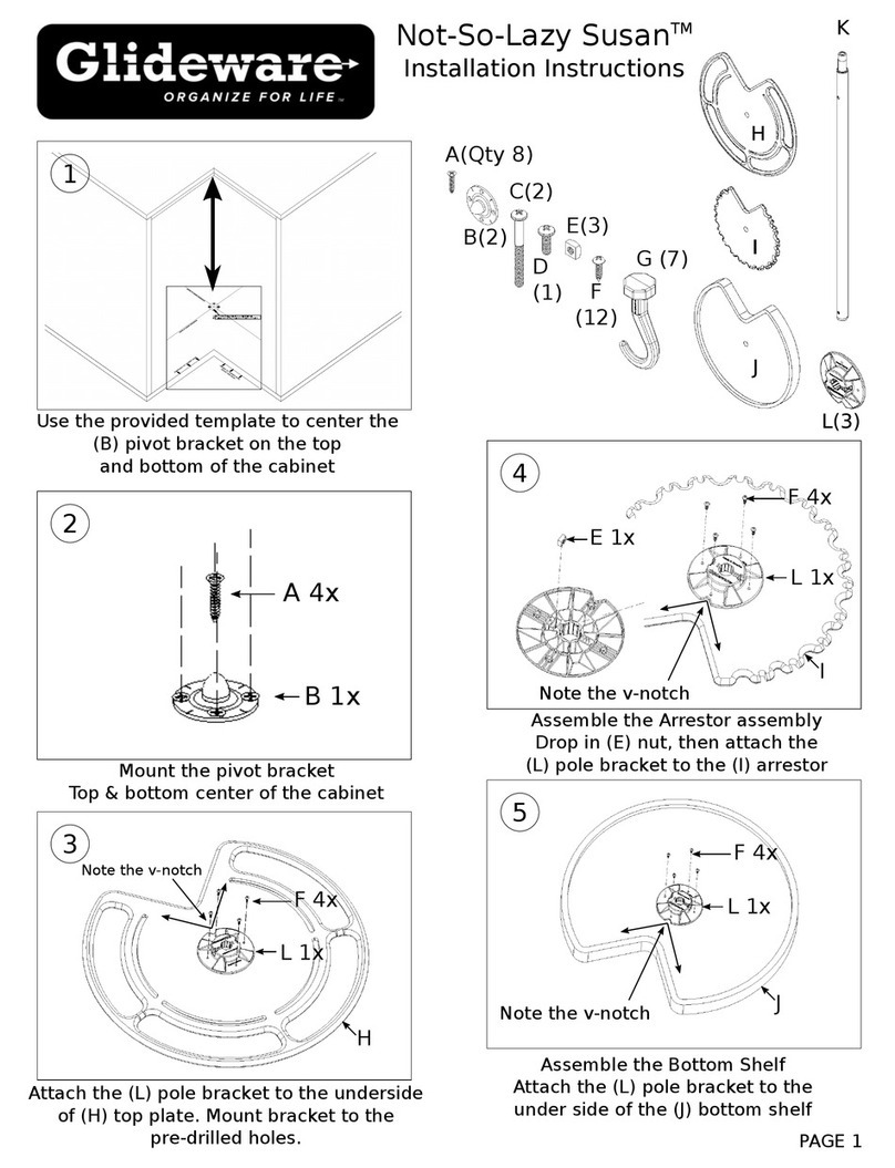Glideware Not-So-Lazy Susan installation instructions Glideware Not-So-Lazy Susan installation instructions
