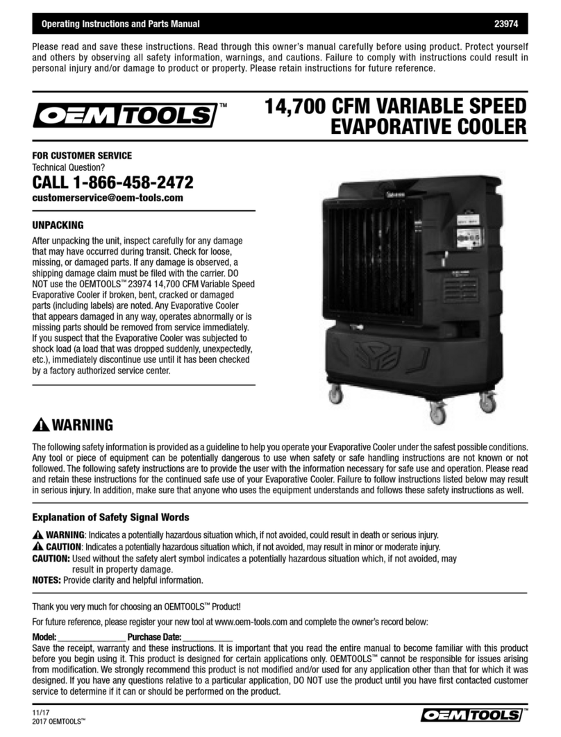 OEM Tools 23974 Operating instructions and parts manual