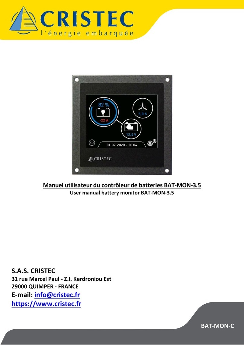 Cristec BAT-MON-3.5 user manual Cristec BAT-MON-3.5 user manual