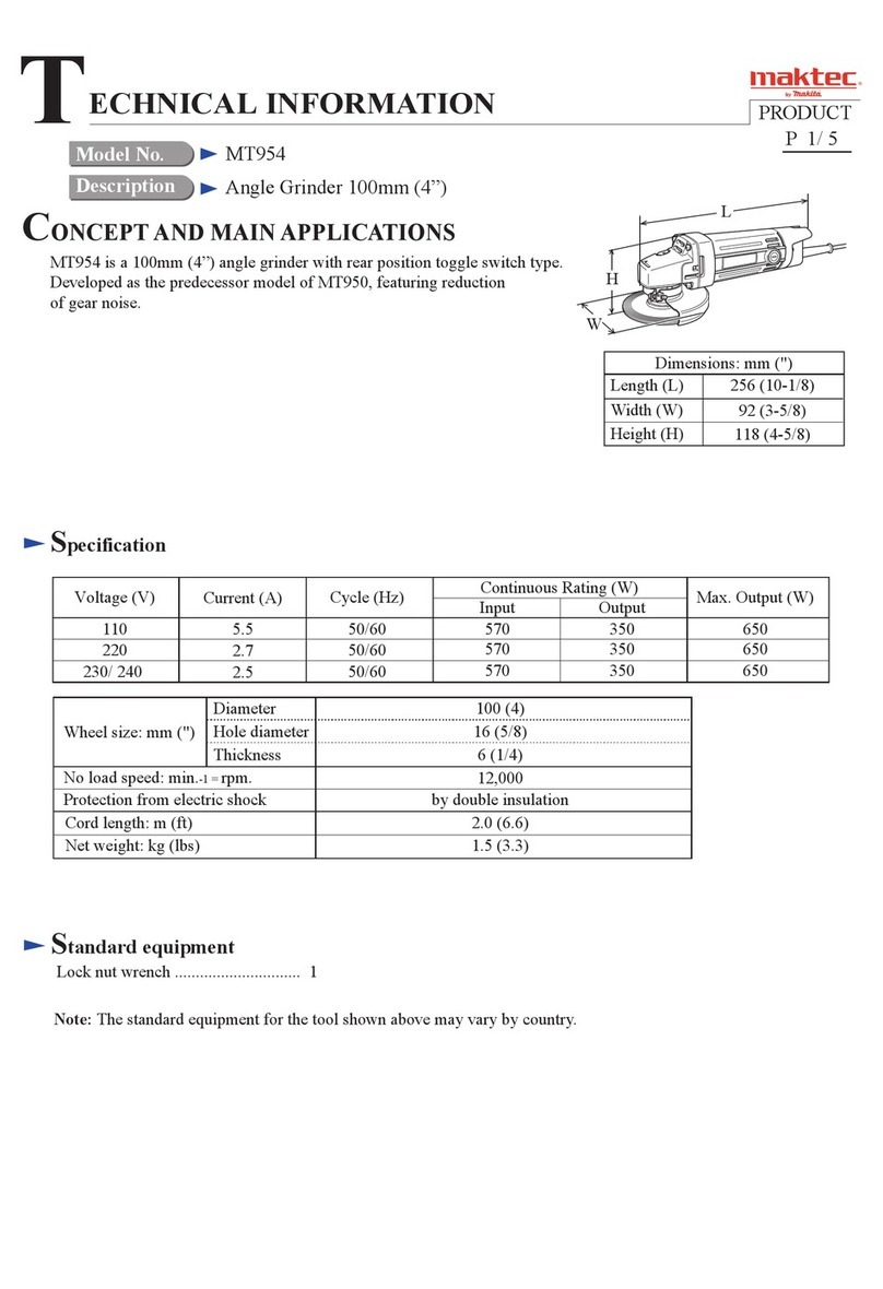 Maktec MT954 Manual