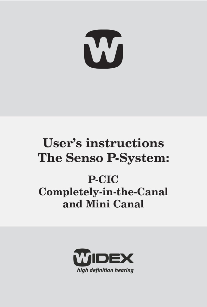Widex Senso P-CIC User manual
