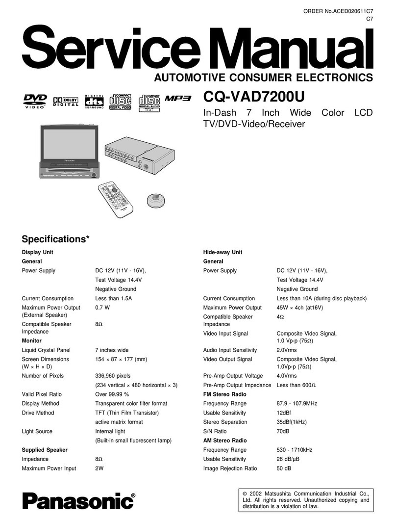 Panasonic CQ-VAD7200U Service manual