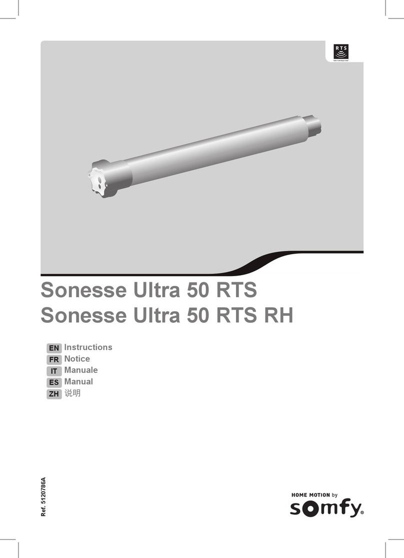 SOMFY Sonesse Ultra 50 RTS instructions