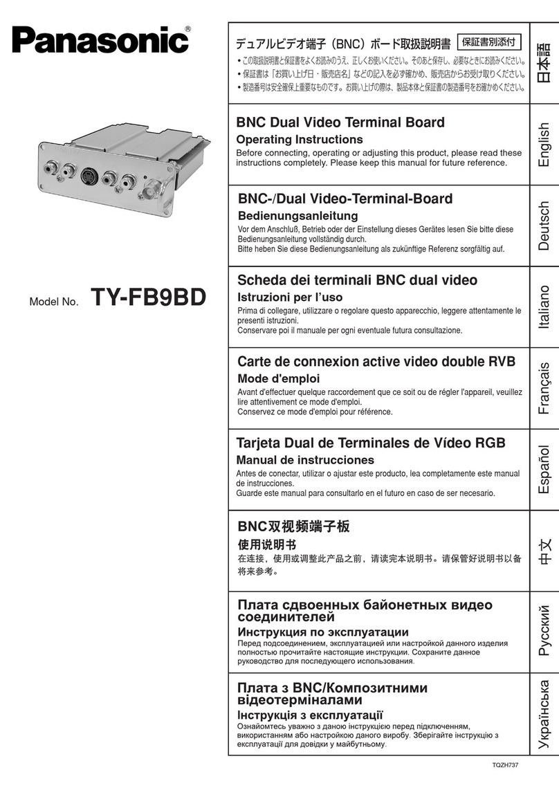 Panasonic TY-FB9BD operating instructions