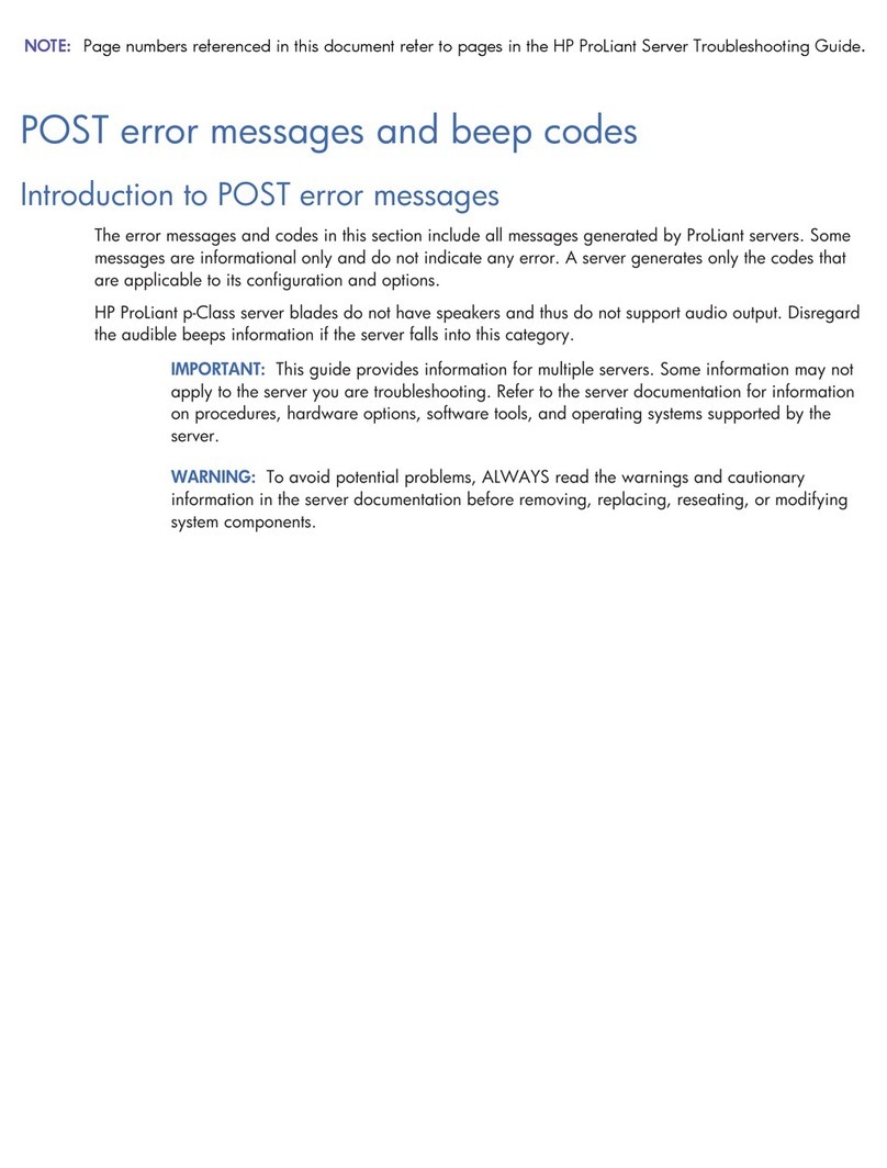HP ProLiant Server User manual