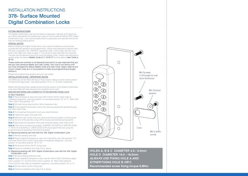 L&F 378 Series User manual