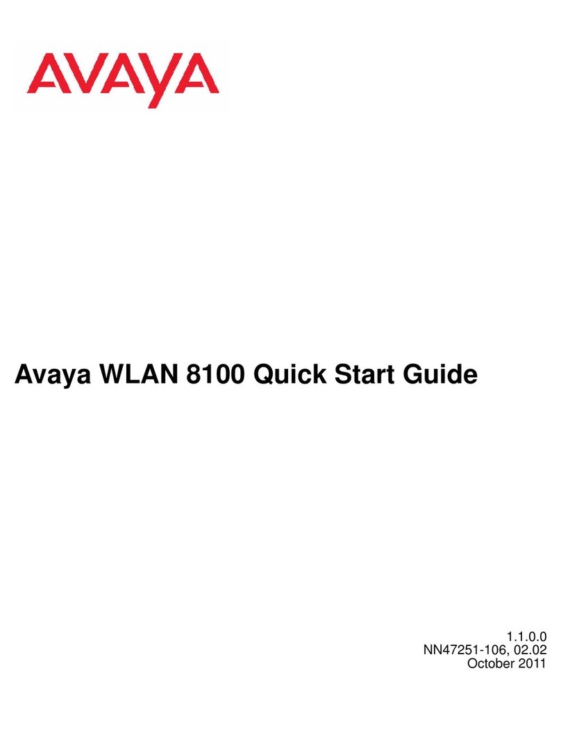 Avaya WLAN 8100 Series quick start guide